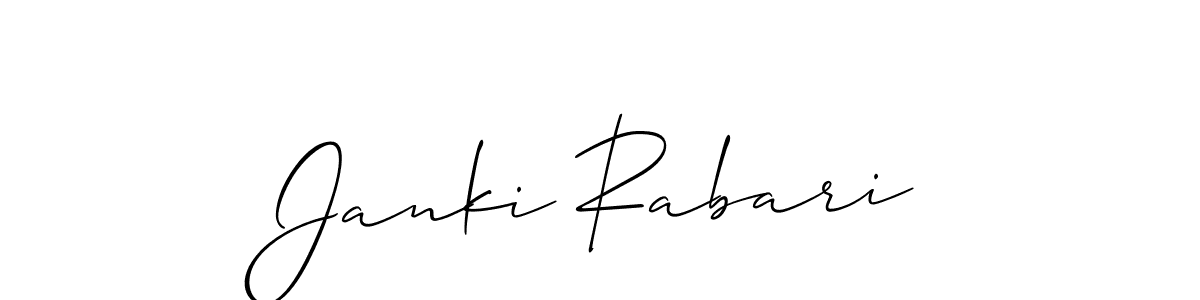 Make a short Janki Rabari signature style. Manage your documents anywhere anytime using Allison_Script. Create and add eSignatures, submit forms, share and send files easily. Janki Rabari signature style 2 images and pictures png
