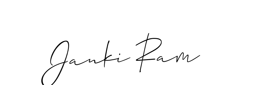 Use a signature maker to create a handwritten signature online. With this signature software, you can design (Allison_Script) your own signature for name Janki Ram. Janki Ram signature style 2 images and pictures png