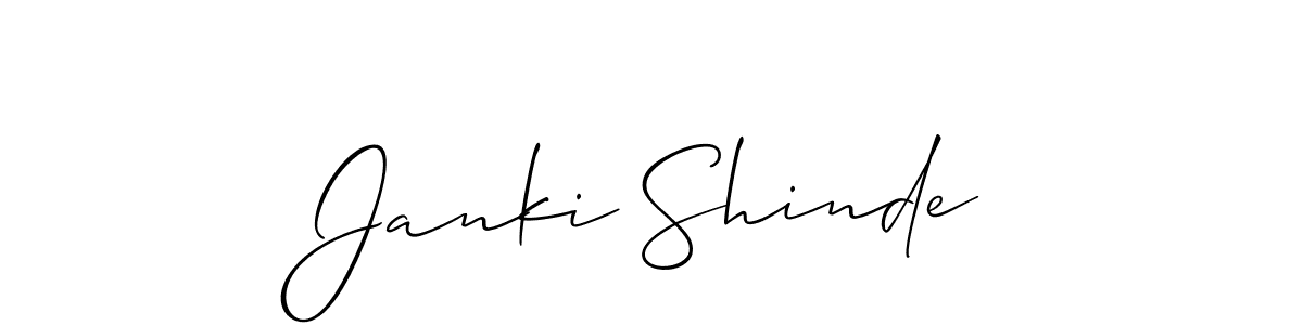 Make a short Janki Shinde signature style. Manage your documents anywhere anytime using Allison_Script. Create and add eSignatures, submit forms, share and send files easily. Janki Shinde signature style 2 images and pictures png