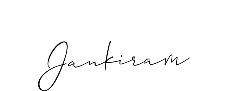 It looks lik you need a new signature style for name Jankiram. Design unique handwritten (Allison_Script) signature with our free signature maker in just a few clicks. Jankiram signature style 2 images and pictures png