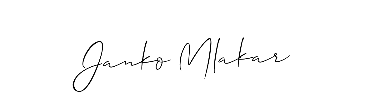 You should practise on your own different ways (Allison_Script) to write your name (Janko Mlakar) in signature. don't let someone else do it for you. Janko Mlakar signature style 2 images and pictures png