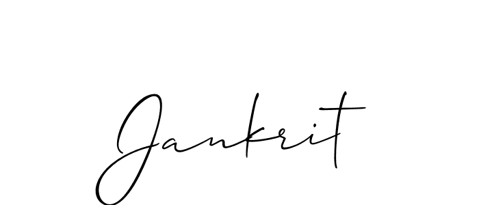 Jankrit stylish signature style. Best Handwritten Sign (Allison_Script) for my name. Handwritten Signature Collection Ideas for my name Jankrit. Jankrit signature style 2 images and pictures png