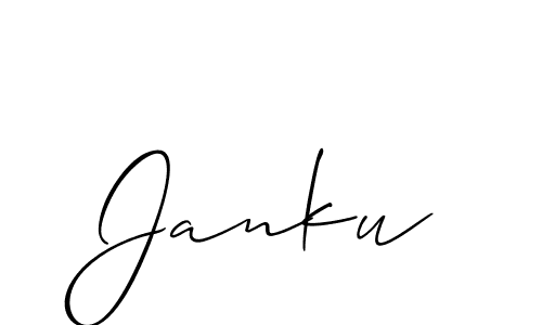 How to make Janku signature? Allison_Script is a professional autograph style. Create handwritten signature for Janku name. Janku signature style 2 images and pictures png