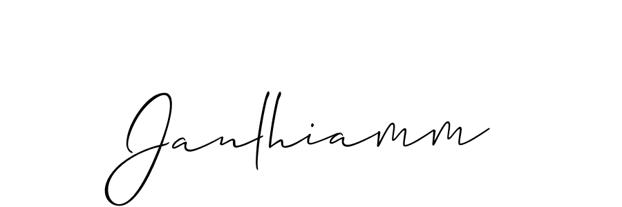 Create a beautiful signature design for name Janlhiamm. With this signature (Allison_Script) fonts, you can make a handwritten signature for free. Janlhiamm signature style 2 images and pictures png