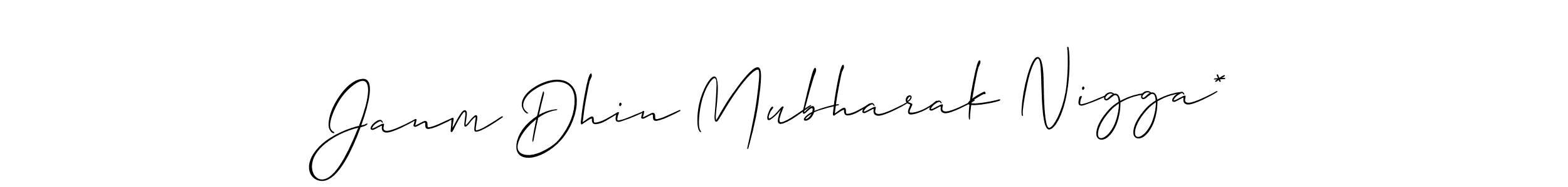 How to make Janm Dhin Mubharak Nigga* signature? Allison_Script is a professional autograph style. Create handwritten signature for Janm Dhin Mubharak Nigga* name. Janm Dhin Mubharak Nigga* signature style 2 images and pictures png