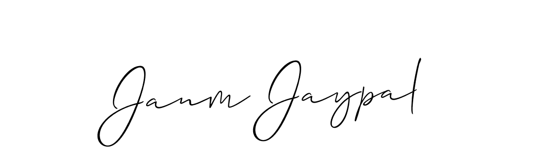 Make a short Janm Jaypal signature style. Manage your documents anywhere anytime using Allison_Script. Create and add eSignatures, submit forms, share and send files easily. Janm Jaypal signature style 2 images and pictures png