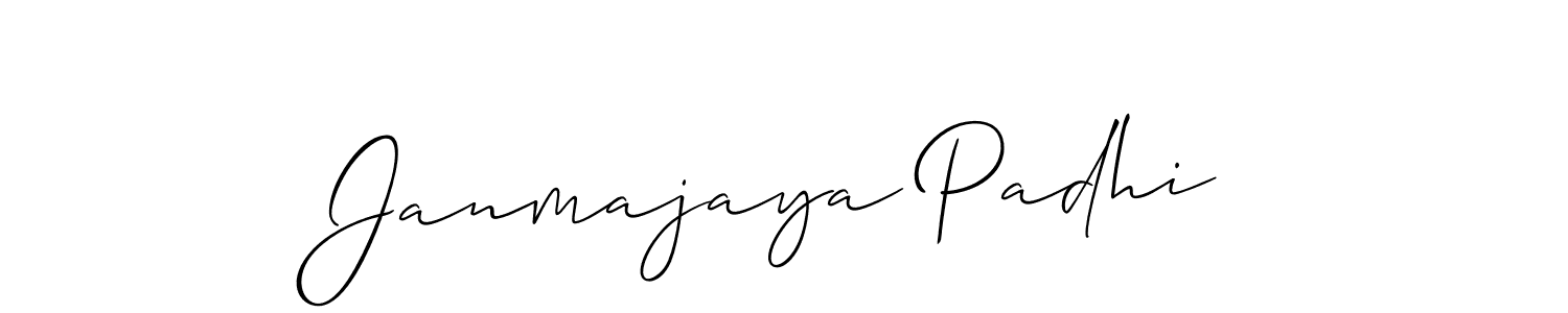 if you are searching for the best signature style for your name Janmajaya Padhi. so please give up your signature search. here we have designed multiple signature styles  using Allison_Script. Janmajaya Padhi signature style 2 images and pictures png