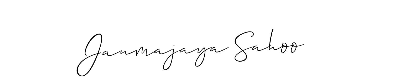 Make a beautiful signature design for name Janmajaya Sahoo. With this signature (Allison_Script) style, you can create a handwritten signature for free. Janmajaya Sahoo signature style 2 images and pictures png