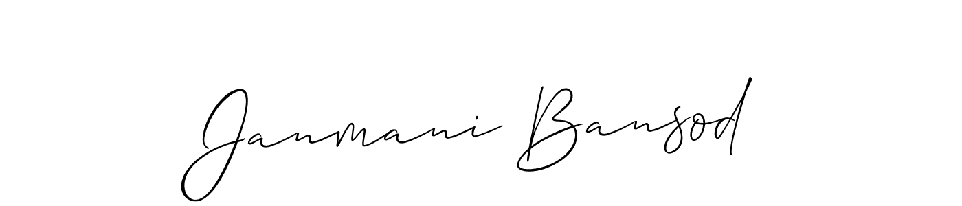 Here are the top 10 professional signature styles for the name Janmani Bansod. These are the best autograph styles you can use for your name. Janmani Bansod signature style 2 images and pictures png
