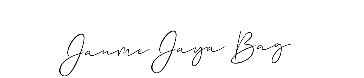 Make a short Janme Jaya Bag signature style. Manage your documents anywhere anytime using Allison_Script. Create and add eSignatures, submit forms, share and send files easily. Janme Jaya Bag signature style 2 images and pictures png