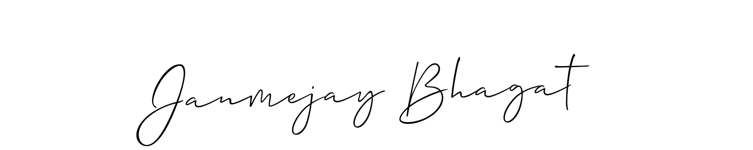 How to make Janmejay Bhagat name signature. Use Allison_Script style for creating short signs online. This is the latest handwritten sign. Janmejay Bhagat signature style 2 images and pictures png
