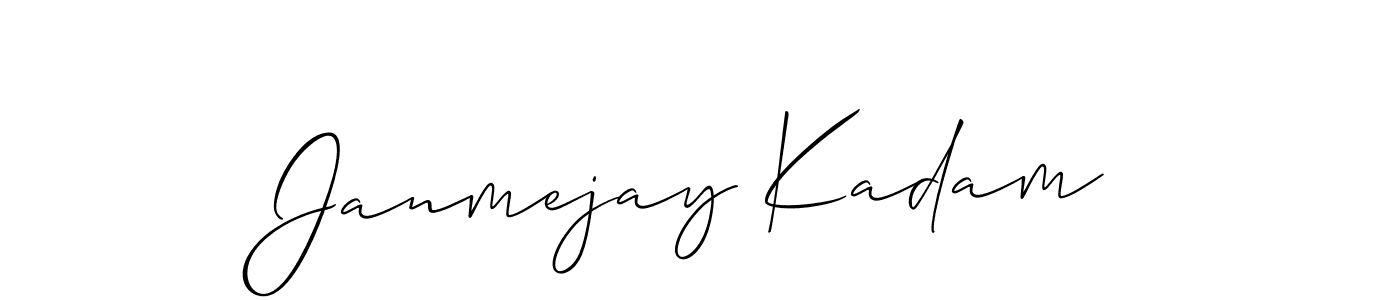 How to make Janmejay Kadam name signature. Use Allison_Script style for creating short signs online. This is the latest handwritten sign. Janmejay Kadam signature style 2 images and pictures png