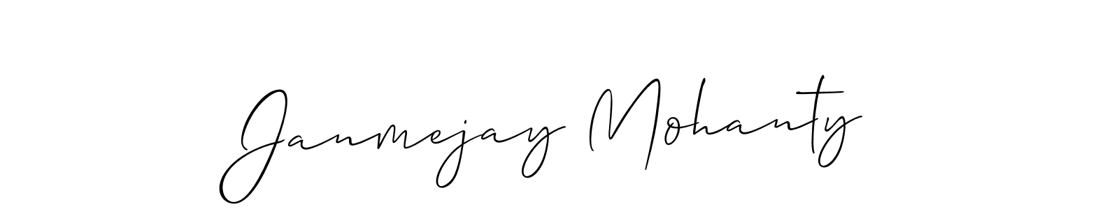 Allison_Script is a professional signature style that is perfect for those who want to add a touch of class to their signature. It is also a great choice for those who want to make their signature more unique. Get Janmejay Mohanty name to fancy signature for free. Janmejay Mohanty signature style 2 images and pictures png