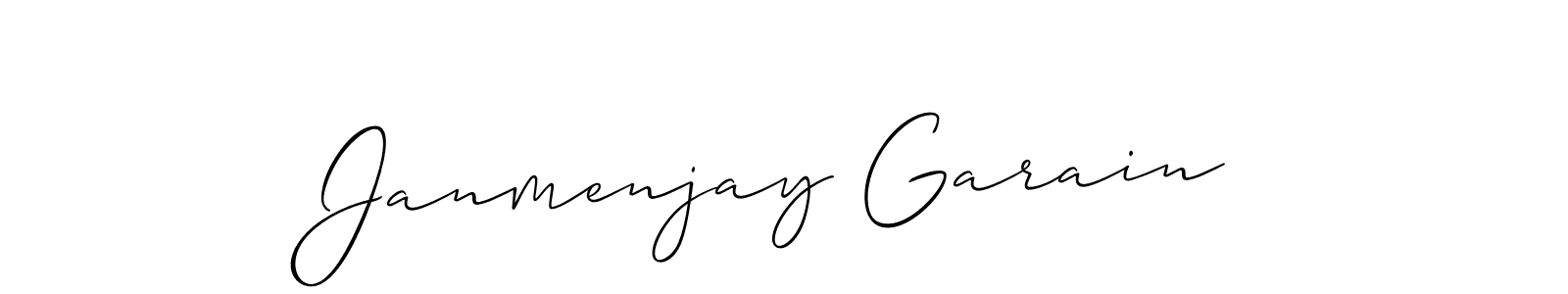 Use a signature maker to create a handwritten signature online. With this signature software, you can design (Allison_Script) your own signature for name Janmenjay Garain. Janmenjay Garain signature style 2 images and pictures png