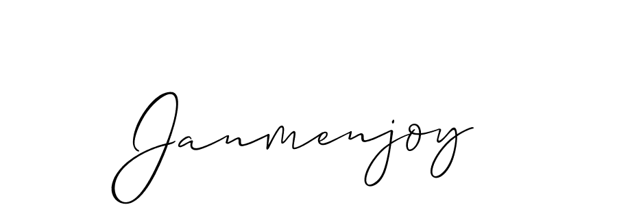 Janmenjoy stylish signature style. Best Handwritten Sign (Allison_Script) for my name. Handwritten Signature Collection Ideas for my name Janmenjoy. Janmenjoy signature style 2 images and pictures png