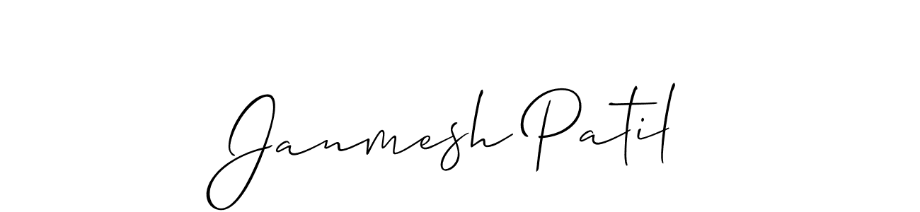 Also we have Janmesh Patil name is the best signature style. Create professional handwritten signature collection using Allison_Script autograph style. Janmesh Patil signature style 2 images and pictures png