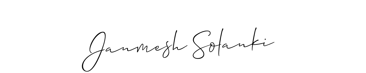It looks lik you need a new signature style for name Janmesh Solanki. Design unique handwritten (Allison_Script) signature with our free signature maker in just a few clicks. Janmesh Solanki signature style 2 images and pictures png