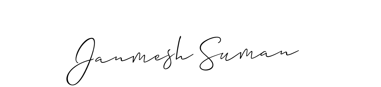 Similarly Allison_Script is the best handwritten signature design. Signature creator online .You can use it as an online autograph creator for name Janmesh Suman. Janmesh Suman signature style 2 images and pictures png