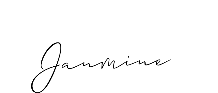 Also we have Janmine name is the best signature style. Create professional handwritten signature collection using Allison_Script autograph style. Janmine signature style 2 images and pictures png