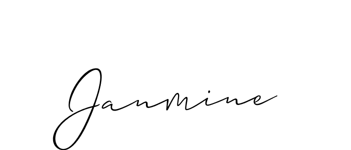 Also we have Janmine name is the best signature style. Create professional handwritten signature collection using Allison_Script autograph style. Janmine signature style 2 images and pictures png