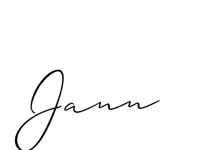 Create a beautiful signature design for name Jann. With this signature (Allison_Script) fonts, you can make a handwritten signature for free. Jann signature style 2 images and pictures png