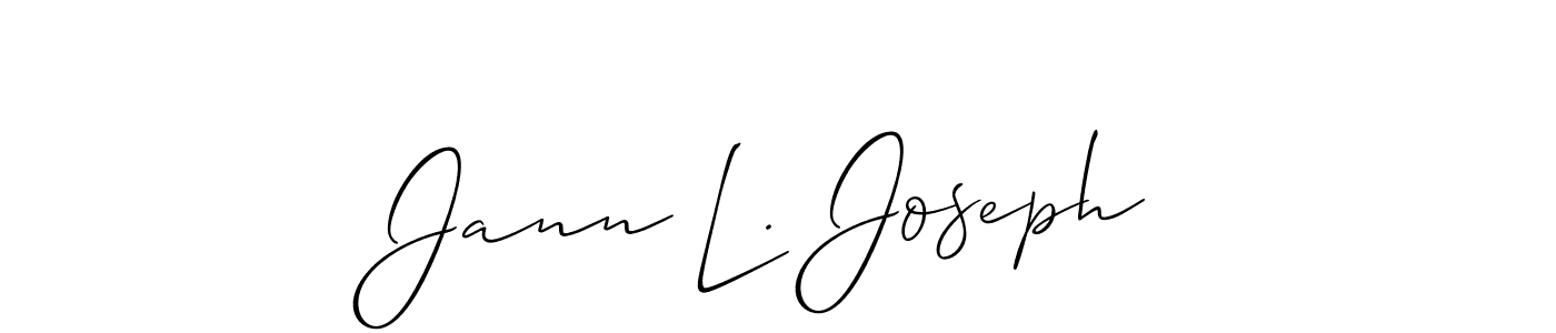 Make a beautiful signature design for name Jann L. Joseph. With this signature (Allison_Script) style, you can create a handwritten signature for free. Jann L. Joseph signature style 2 images and pictures png