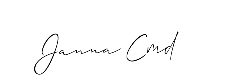 Make a short Janna Cmd signature style. Manage your documents anywhere anytime using Allison_Script. Create and add eSignatures, submit forms, share and send files easily. Janna Cmd signature style 2 images and pictures png
