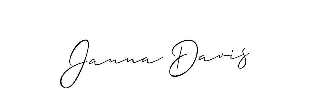 Janna Davis stylish signature style. Best Handwritten Sign (Allison_Script) for my name. Handwritten Signature Collection Ideas for my name Janna Davis. Janna Davis signature style 2 images and pictures png
