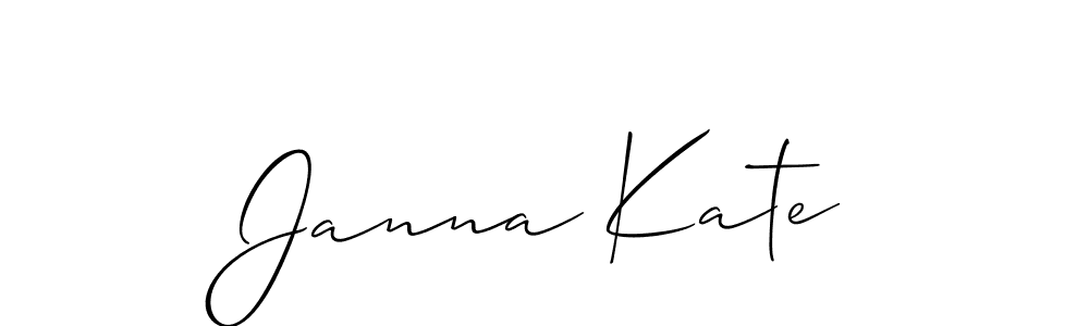 Allison_Script is a professional signature style that is perfect for those who want to add a touch of class to their signature. It is also a great choice for those who want to make their signature more unique. Get Janna Kate name to fancy signature for free. Janna Kate signature style 2 images and pictures png