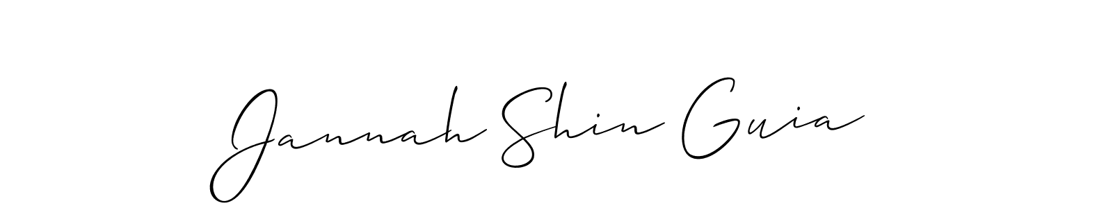 This is the best signature style for the Jannah Shin Guia name. Also you like these signature font (Allison_Script). Mix name signature. Jannah Shin Guia signature style 2 images and pictures png