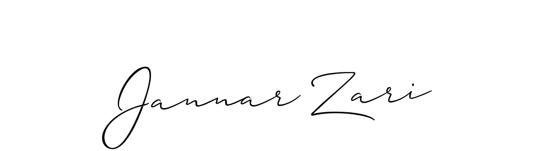Also we have Jannar Zari name is the best signature style. Create professional handwritten signature collection using Allison_Script autograph style. Jannar Zari signature style 2 images and pictures png
