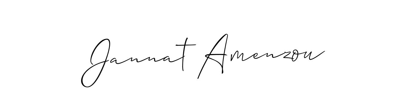 How to make Jannat Amenzou signature? Allison_Script is a professional autograph style. Create handwritten signature for Jannat Amenzou name. Jannat Amenzou signature style 2 images and pictures png
