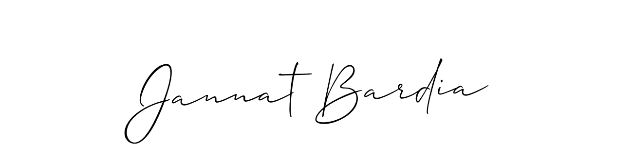 Also we have Jannat Bardia name is the best signature style. Create professional handwritten signature collection using Allison_Script autograph style. Jannat Bardia signature style 2 images and pictures png