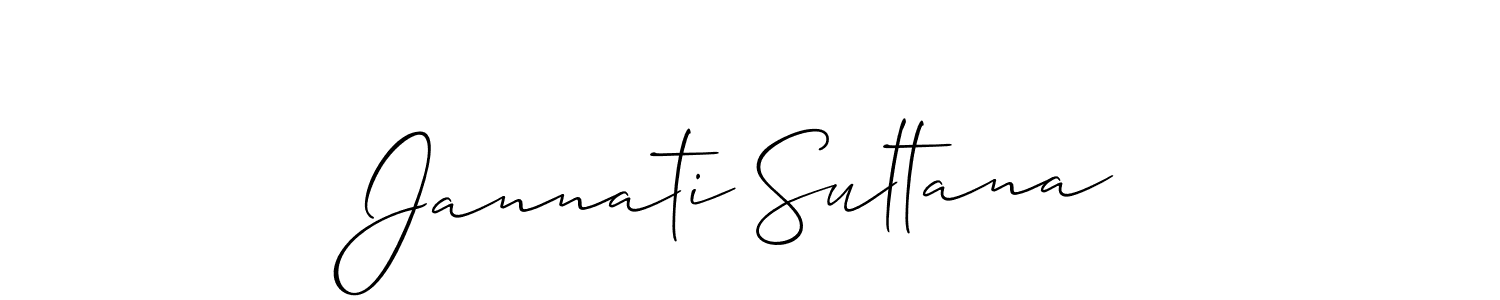 Also we have Jannati Sultana name is the best signature style. Create professional handwritten signature collection using Allison_Script autograph style. Jannati Sultana signature style 2 images and pictures png