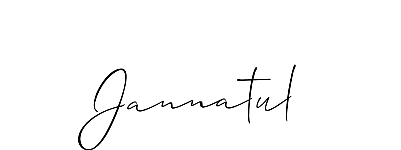 Jannatul stylish signature style. Best Handwritten Sign (Allison_Script) for my name. Handwritten Signature Collection Ideas for my name Jannatul. Jannatul signature style 2 images and pictures png