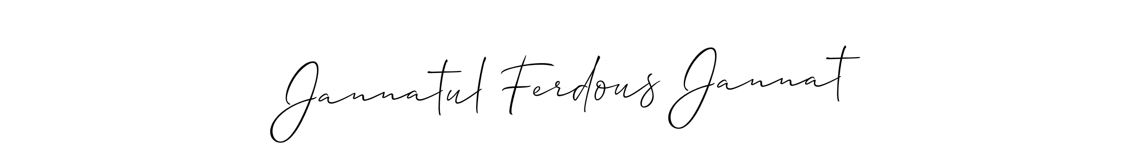 Design your own signature with our free online signature maker. With this signature software, you can create a handwritten (Allison_Script) signature for name Jannatul Ferdous Jannat. Jannatul Ferdous Jannat signature style 2 images and pictures png