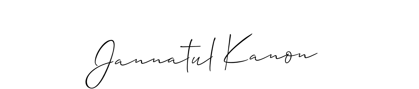 Once you've used our free online signature maker to create your best signature Allison_Script style, it's time to enjoy all of the benefits that Jannatul Kanon name signing documents. Jannatul Kanon signature style 2 images and pictures png