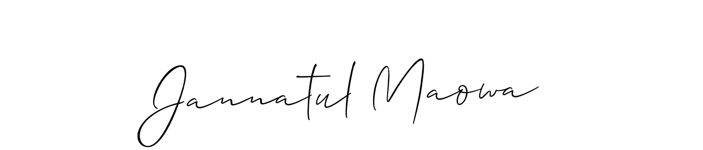 Jannatul Maowa stylish signature style. Best Handwritten Sign (Allison_Script) for my name. Handwritten Signature Collection Ideas for my name Jannatul Maowa. Jannatul Maowa signature style 2 images and pictures png