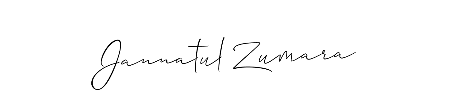 You should practise on your own different ways (Allison_Script) to write your name (Jannatul Zumara) in signature. don't let someone else do it for you. Jannatul Zumara signature style 2 images and pictures png