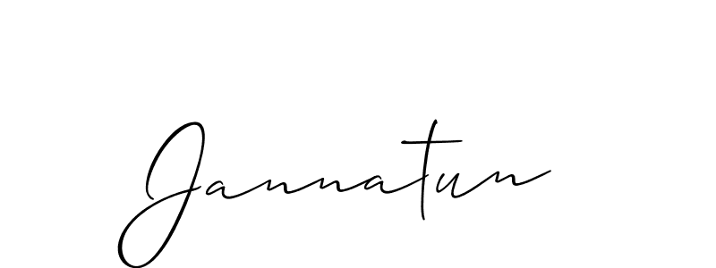 Also we have Jannatun name is the best signature style. Create professional handwritten signature collection using Allison_Script autograph style. Jannatun signature style 2 images and pictures png