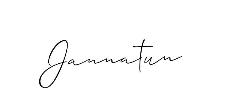 if you are searching for the best signature style for your name Jannatun. so please give up your signature search. here we have designed multiple signature styles  using Allison_Script. Jannatun signature style 2 images and pictures png