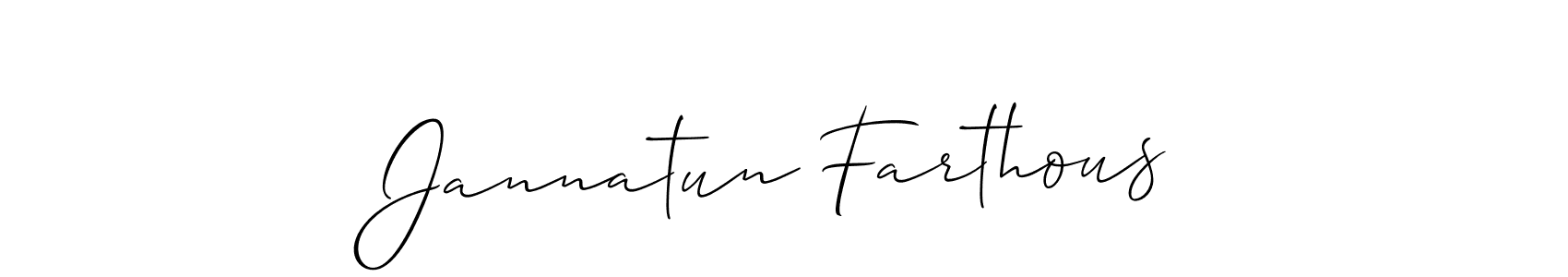 You can use this online signature creator to create a handwritten signature for the name Jannatun Farthous. This is the best online autograph maker. Jannatun Farthous signature style 2 images and pictures png