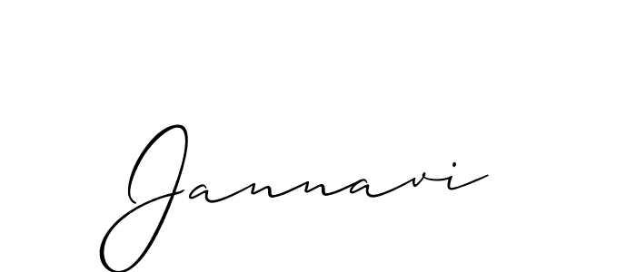 Design your own signature with our free online signature maker. With this signature software, you can create a handwritten (Allison_Script) signature for name Jannavi. Jannavi signature style 2 images and pictures png