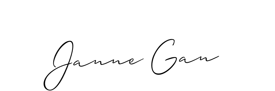 Best and Professional Signature Style for Janne Gan. Allison_Script Best Signature Style Collection. Janne Gan signature style 2 images and pictures png