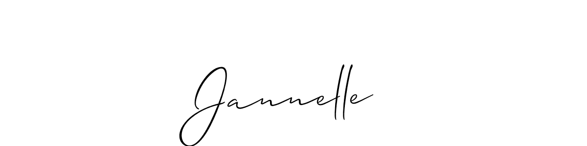 Design your own signature with our free online signature maker. With this signature software, you can create a handwritten (Allison_Script) signature for name Jannelle ❤. Jannelle ❤ signature style 2 images and pictures png