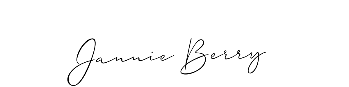 Best and Professional Signature Style for Jannie Berry. Allison_Script Best Signature Style Collection. Jannie Berry signature style 2 images and pictures png