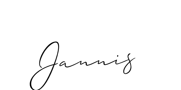 Allison_Script is a professional signature style that is perfect for those who want to add a touch of class to their signature. It is also a great choice for those who want to make their signature more unique. Get Jannis name to fancy signature for free. Jannis signature style 2 images and pictures png