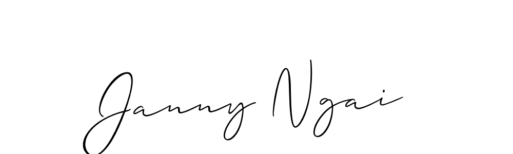 Allison_Script is a professional signature style that is perfect for those who want to add a touch of class to their signature. It is also a great choice for those who want to make their signature more unique. Get Janny Ngai name to fancy signature for free. Janny Ngai signature style 2 images and pictures png