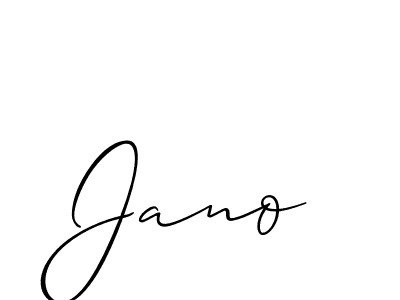 You should practise on your own different ways (Allison_Script) to write your name (Jano) in signature. don't let someone else do it for you. Jano signature style 2 images and pictures png