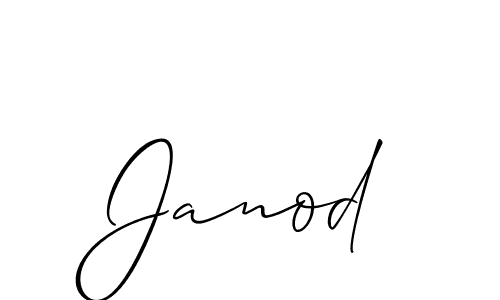 It looks lik you need a new signature style for name Janod. Design unique handwritten (Allison_Script) signature with our free signature maker in just a few clicks. Janod signature style 2 images and pictures png